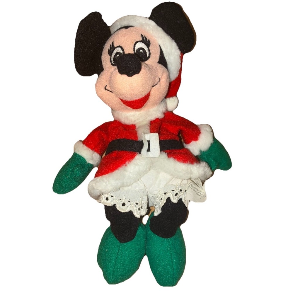 Minnie Mouse Bean Bag Santa Costume 7"‎ Disney Store